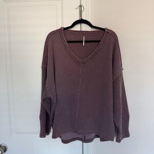 Free People Purple Knit Thermal